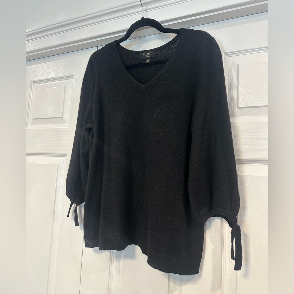 Charter Club Black Cashmere Sweater - Picture 2 of 6
